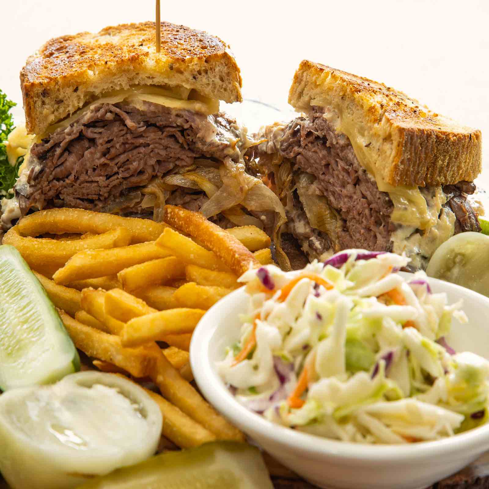 Brisket sandwich. Gourmet Deli House Delicatessen Restaurant, Take